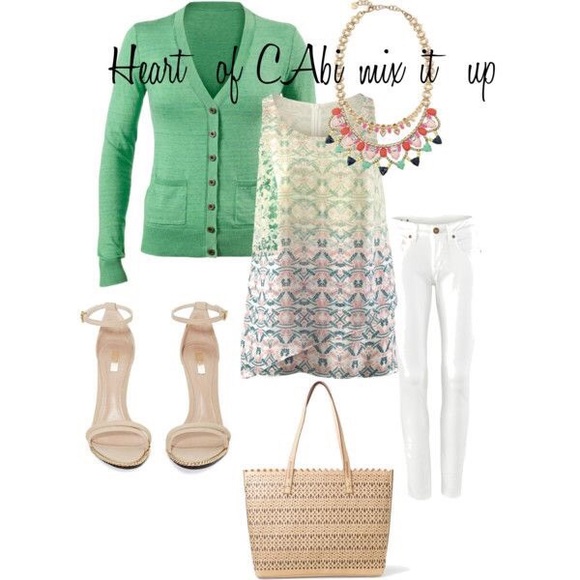 CAbi Mosiac Print Top Style# 250 - Picture 3 of 5